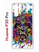 Чехол-накладка Huawei P30 Pro (580674) Kruche PRINT Colored beast