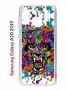 Чехол-накладка Samsung Galaxy A20 2019 (580663) Kruche PRINT Colored beast