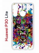 Чехол-накладка Huawei P30 Lite/Honor 20S/Honor 20 Lite/Nova 4e Kruche Print Colored beast