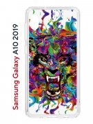 Чехол-накладка Samsung Galaxy A10 2019 Kruche Print Colored beast