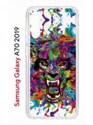Чехол-накладка Samsung Galaxy A70 2019 (580673) Kruche PRINT Colored beast