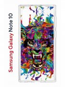 Чехол-накладка Samsung Galaxy Note 10 (580651) Kruche PRINT Colored beast