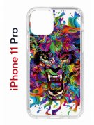 Чехол-накладка Apple iPhone 11 Pro (580658) Kruche PRINT Colored beast