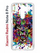 Чехол-накладка Xiaomi Redmi Note 8 Pro Kruche Print Colored beast