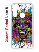Чехол-накладка Xiaomi Redmi Note 8  (580659) Kruche PRINT Colored beast