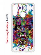 Чехол-накладка Samsung Galaxy A20S Kruche Print Colored beast