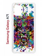 Чехол-накладка Samsung Galaxy A71 Kruche Print Colored beast