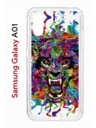 Чехол-накладка Samsung Galaxy A01/A015 Kruche Print Colored beast
