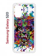 Чехол-накладка Samsung Galaxy S20 Kruche Print Colored beast