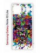 Чехол-накладка Samsung Galaxy Note 10 Lite Kruche Print Colored beast