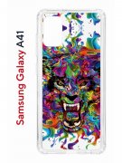 Чехол-накладка Samsung Galaxy A41 Kruche Print Colored beast