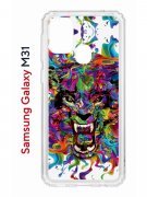 Чехол-накладка Samsung Galaxy M31 Kruche Print Colored beast