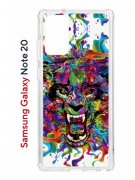 Чехол-накладка Samsung Galaxy Note 20 (588938) Kruche PRINT Colored beast