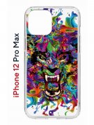 Чехол-накладка iPhone 12 Pro Max Kruche Print Colored beast
