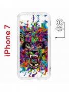 Чехол-накладка Apple iPhone 7 (598896) Kruche PRINT Colored beast