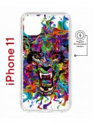 Чехол-накладка Apple iPhone 11 (598890) Kruche PRINT Colored beast