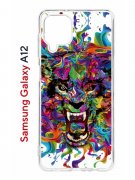 Чехол-накладка Samsung Galaxy A12 (608589) Kruche PRINT Colored beast