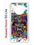 Чехол-накладка Huawei Nova 8i (610636) Kruche PRINT Colored beast