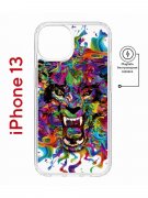 Чехол-накладка iPhone 13 Kruche Magnet Print Colored beast