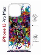 Чехол-накладка Apple iPhone 13 Pro Max (610628) Kruche PRINT Colored beast