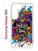 Чехол-накладка Samsung Galaxy S22 (610633) Kruche PRINT Colored beast