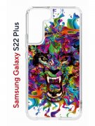 Чехол-накладка Samsung Galaxy S22 Plus (610634) Kruche PRINT Colored beast