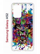 Чехол-накладка Samsung Galaxy A52 (598894) Kruche PRINT Colored beast