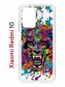 Чехол-накладка Xiaomi Redmi 10 (612846) Kruche PRINT Colored beast