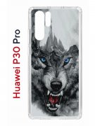Чехол-накладка Huawei P30 Pro Kruche Print Волк