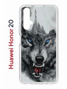 Чехол-накладка Huawei Honor 20/Nova 5T Kruche Print Волк