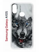 Чехол-накладка Samsung Galaxy A10S (596525) Kruche PRINT Волк