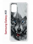 Чехол-накладка Samsung Galaxy A51 Kruche Print Волк