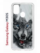 Чехол-накладка Samsung Galaxy M30S/M21 Kruche Print Волк