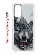 Чехол-накладка Samsung Galaxy S20 Kruche Print Волк