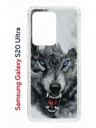 Чехол-накладка Samsung Galaxy S20 Ultra Kruche Print Волк