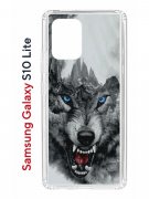 Чехол-накладка Samsung Galaxy S10 Lite Kruche Print Волк