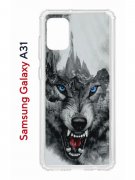 Чехол-накладка Samsung Galaxy A31 Kruche Print Волк