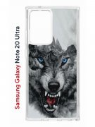 Чехол-накладка Samsung Galaxy Note 20 Ultra Kruche Print Волк