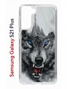 Чехол-накладка Samsung Galaxy S21 Plus (594681) Kruche PRINT Волк