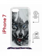 Чехол-накладка iPhone 7/8/SE (2020)/SE (2022) Kruche Magrope Print Волк