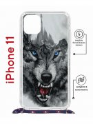 Чехол-накладка iPhone 11 Kruche Magrope Print Волк
