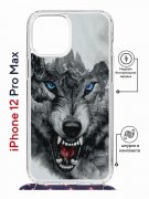 Чехол-накладка Apple iPhone 12 Pro Max (598924) Kruche PRINT Волк