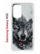 Чехол-накладка Samsung Galaxy A52 Kruche Print Волк