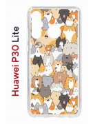 Чехол-накладка Huawei P30 Lite/Honor 20S/Honor 20 Lite/Nova 4e Kruche Print Котики