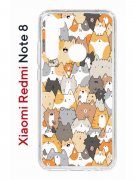 Чехол-накладка Xiaomi Redmi Note 8  (580659) Kruche PRINT Котики