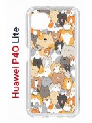 Чехол-накладка Huawei P40 Lite  (588940) Kruche PRINT Котики