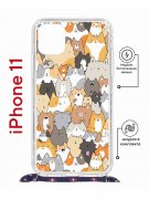 Чехол-накладка iPhone 11 Kruche Magrope Print Котики