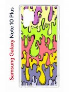 Чехол-накладка Samsung Galaxy Note 10+ Kruche Print Абстракция Капли