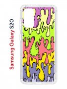 Чехол-накладка Samsung Galaxy S20 (582682) Kruche PRINT Абстракция Капли