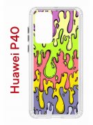 Чехол-накладка Huawei P40 (583862) Kruche PRINT Абстракция Капли
